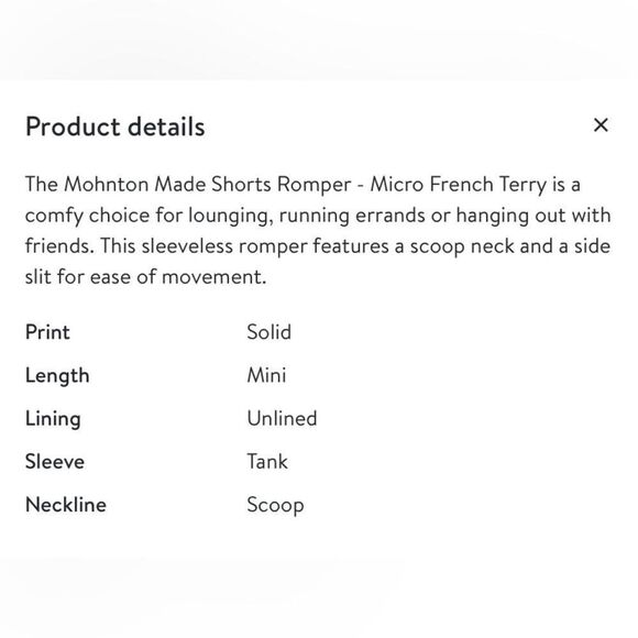 NWT Mohnton shorts romper. XS - Picture 7 of 7